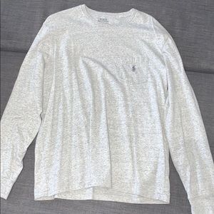 Mens medium polo long sleeve pocket tee